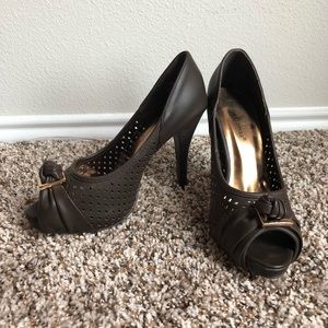 Brown Leather High Heels